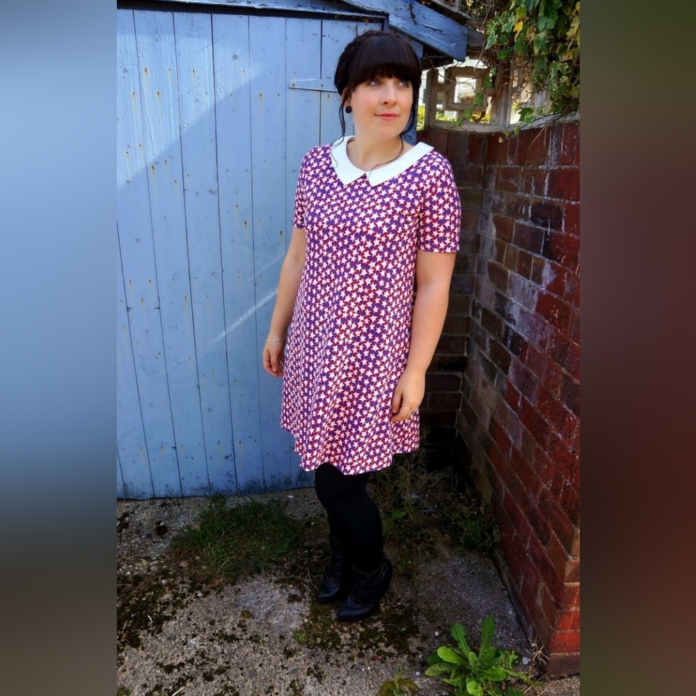Zandra Rhodes People Tree Star Mini Dress size S UK 10 / US 4 - Picture 8 of 8